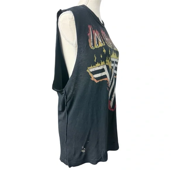 Vintage UNIF “In Halin” WTF black with logo graphic sleeveless top size small - Picture 2 of 7